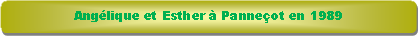 Rectangle � coins arrondis: Ang�lique et Esther � Panne�ot en 1989