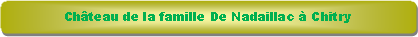 Rectangle � coins arrondis: Ch�teau de la famille De Nadaillac � Chitry